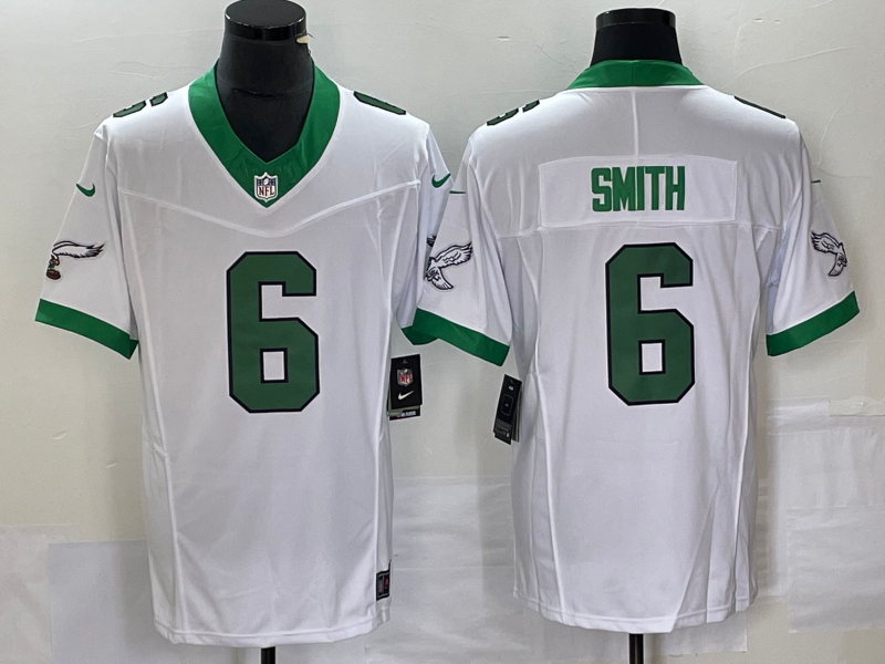 Men's Philadelphia Eagles DeVonta Smith #6 White Jersey
